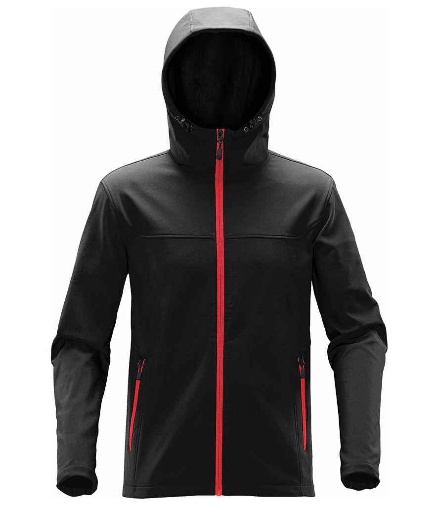 Stormtech Orbiter Hooded Soft Shell Jacket Black/Bright Red