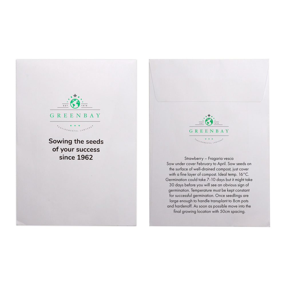 Seed Pack in White Paper Envelope Strawberry