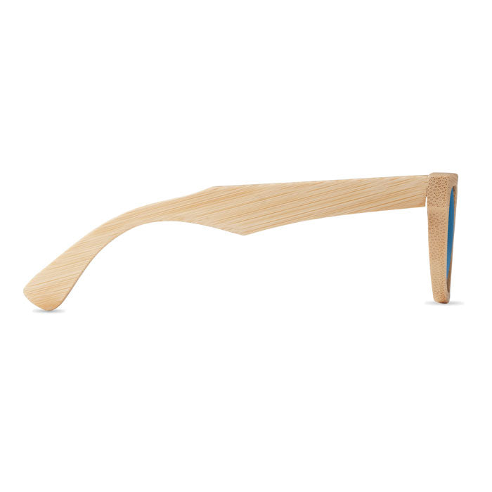 Branded Sunglasses and case in bamboo