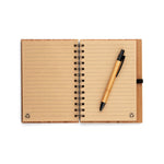 DICKENS A5. B6 spiral notebook in bamboo with recycled paper