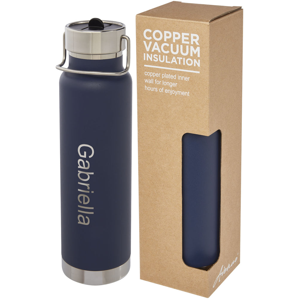 Branded Thor 750 ml copper vacuum insulated sport bottle