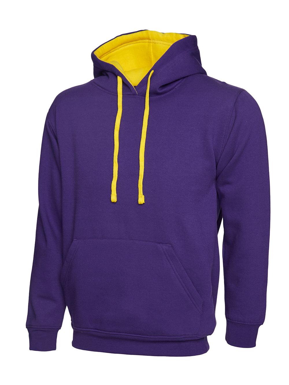 Branded Contrast Hooded Sweatshirt