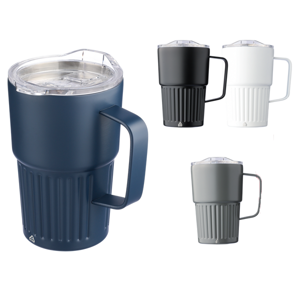 The Calo - Recycled stainless steel double walled travel mug (450ml)