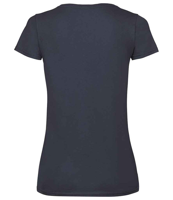 Fruit of the Loom Lady Fit Value V Neck T-Shirt Deep Navy