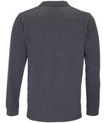 SOL'S Unisex Planet Long Sleeve Piqué Polo Shirt Charcoal Marl