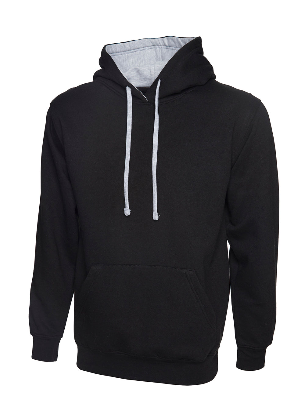 Branded Contrast Hooded Sweatshirt