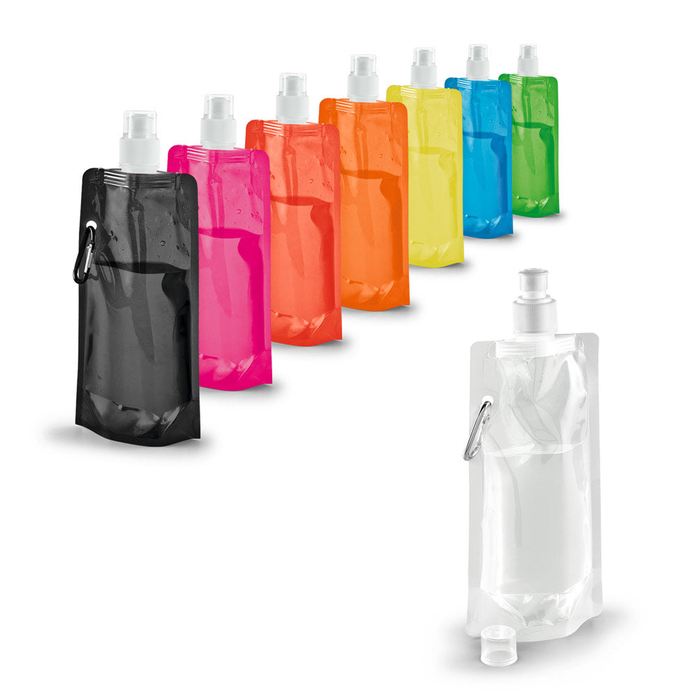 Kwill Foldable Sports Bottle with Carabiner Clip - 460ml