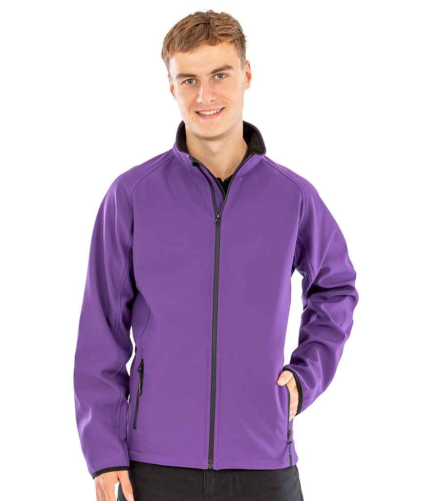 Result Core Printable Soft Shell Jacket Purple/Black