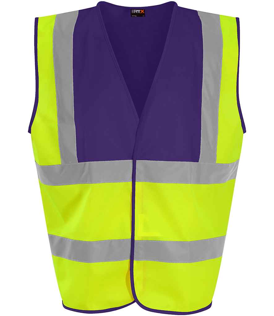 Pro RTX High Visibility Waistcoat Yellow/Purple