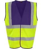 Pro RTX High Visibility Waistcoat Yellow/Purple