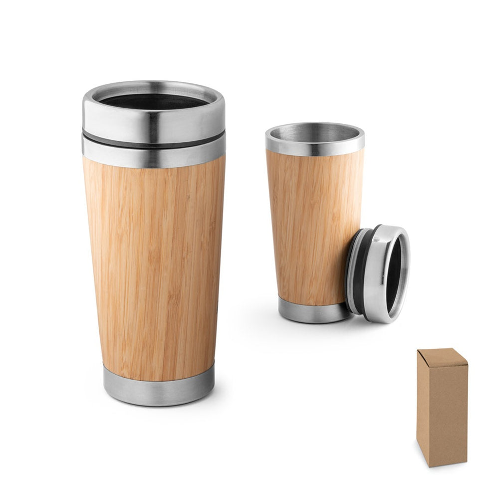 Bamboo Double Wall Travel Mug | Branded Bamboo Travel Mug