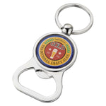 Bottle Opener Alloy Round Injection Keyring