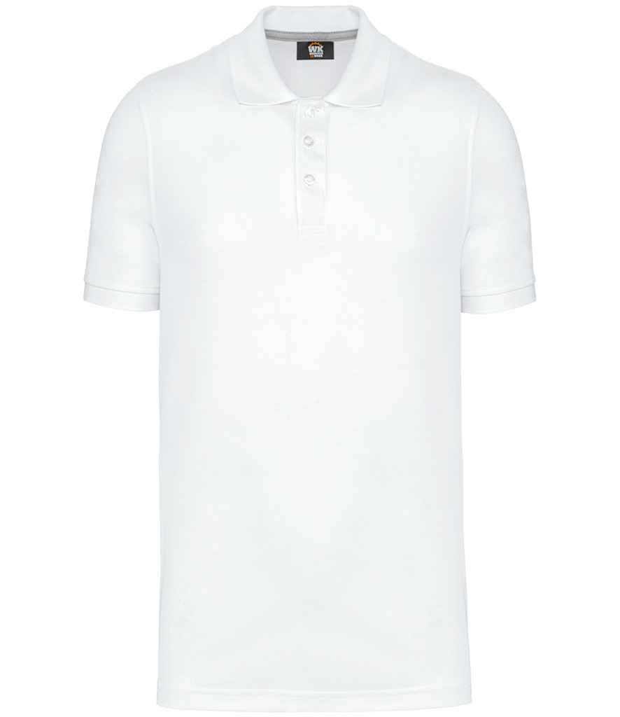 WK Designed to Work Anti-Bacterial Piqué Polo Shirt White