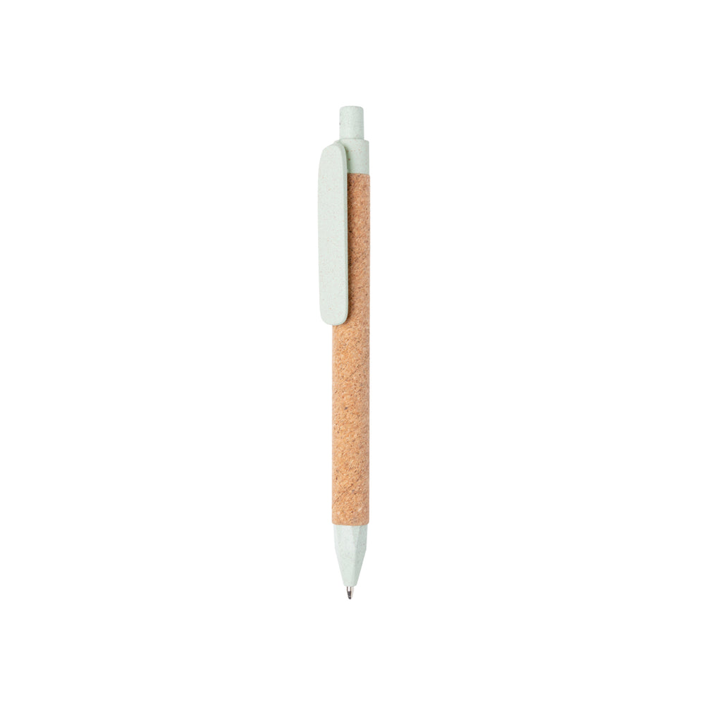 Branded Write wheatstraw and cork pen