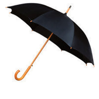 Classic Automatic Walking Umbrella with Wooden Crook Handle - 1050mm