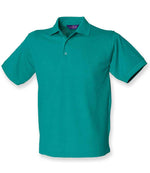 Henbury Heavy Poly/Cotton Piqué Polo Shirt Jade