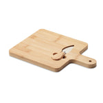 Branded Cheese board set in bamboo