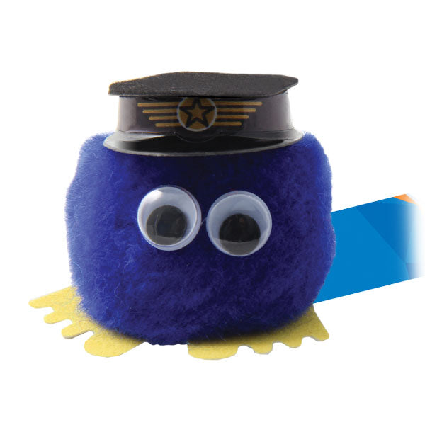 Logobugs Wearing Hats Pilot Decal Hatter