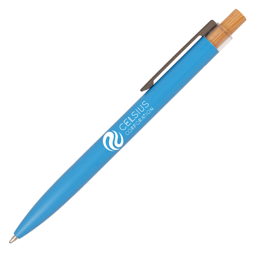 Refresh Recycled Aluminium Ball Pen Cyan