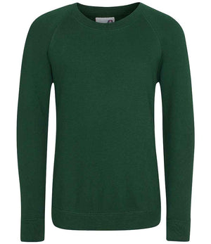 AWDis Academy Kids Raglan Sweatshirt Green