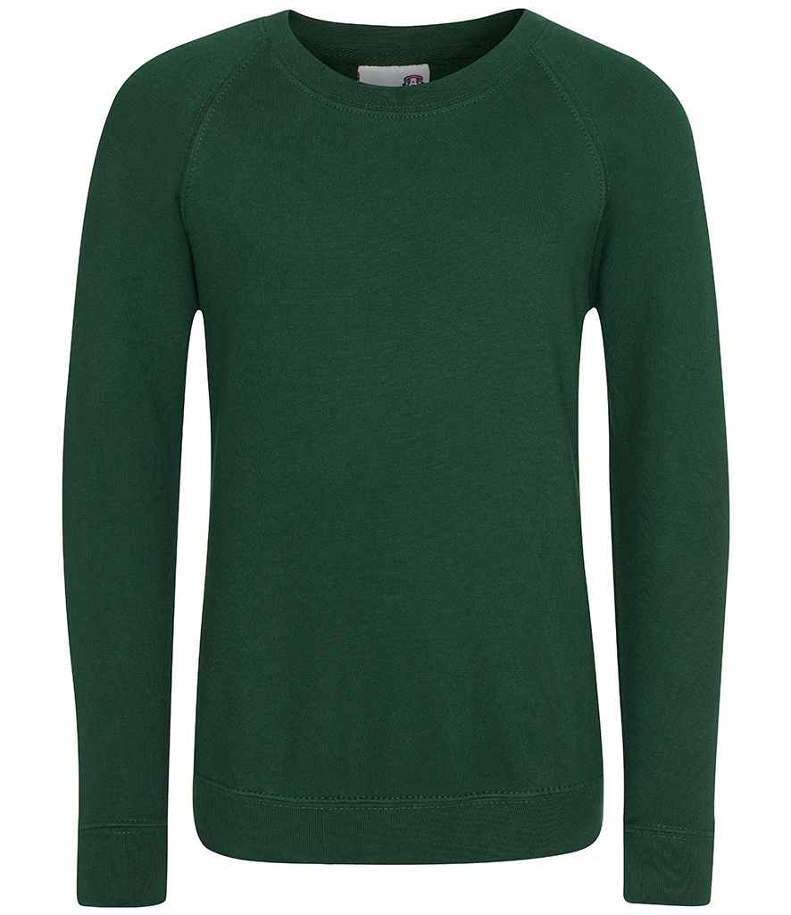 AWDis Academy Kids Raglan Sweatshirt Green