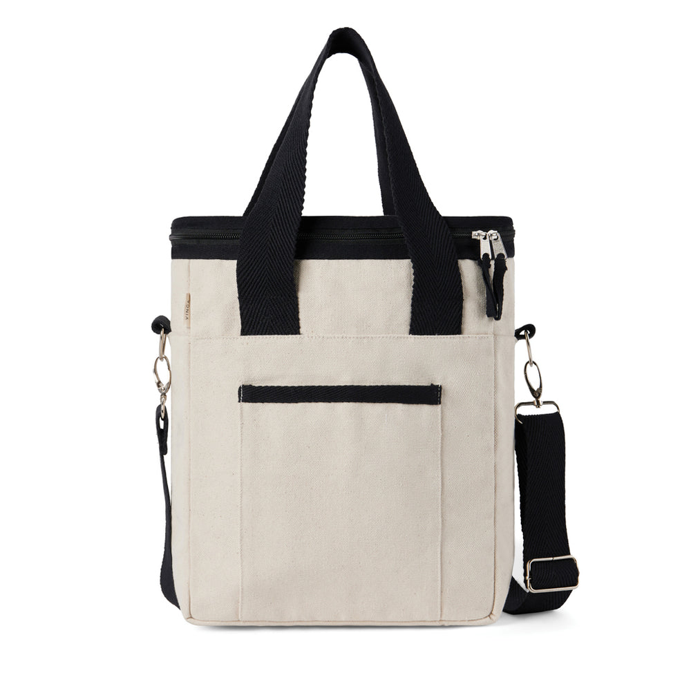 Branded VINGA Volonne AWARE™ recycled canvas cooler tote bag