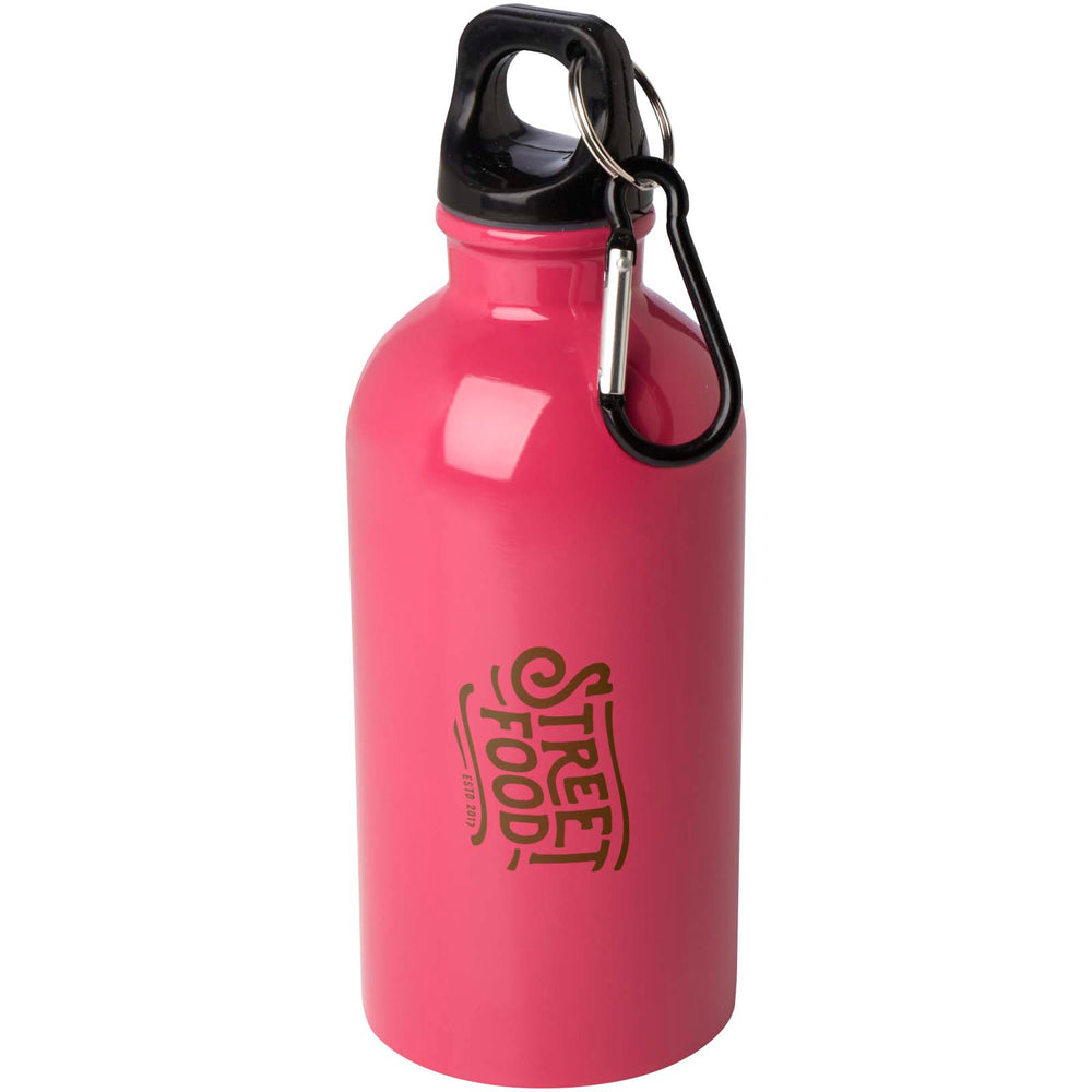 Oregon 400 ml RCS certified single wall stainless steel water bottle with carabiner