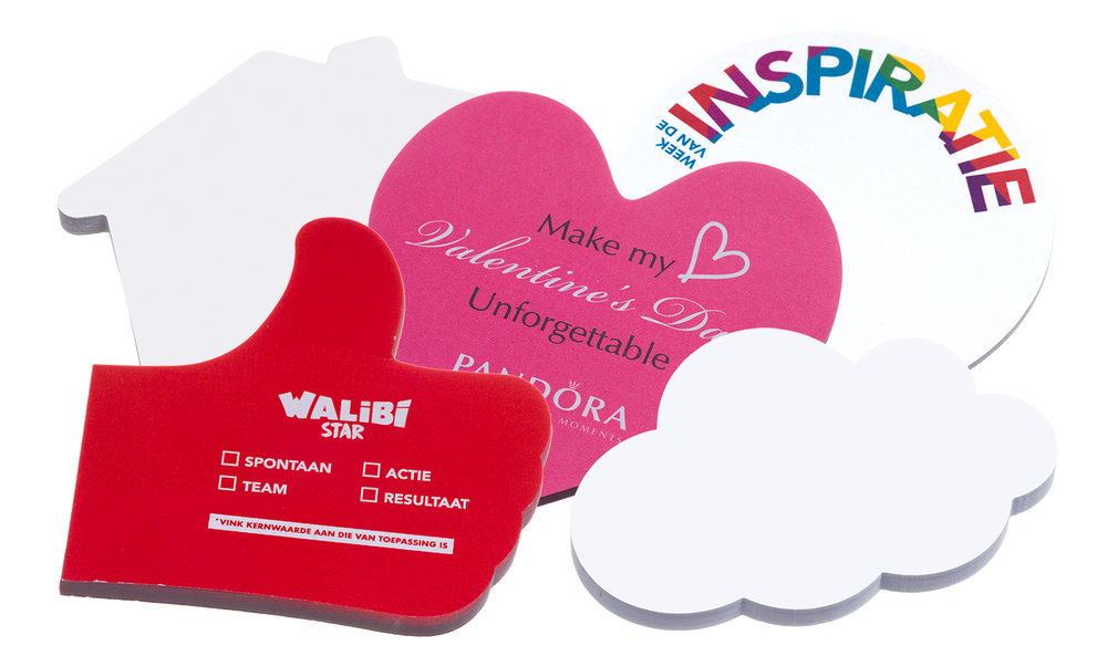 Cloud Shaped Sticky Notes White