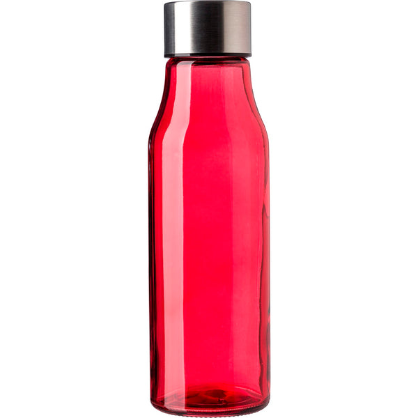 Everest Glass Water Bottle with Stainless Steel Lid - 500ml