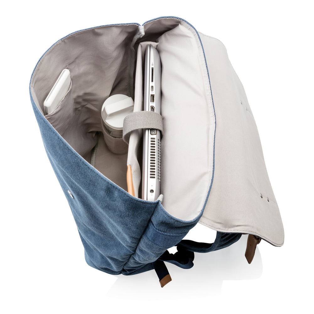 Branded Canvas laptop backpack PVC free