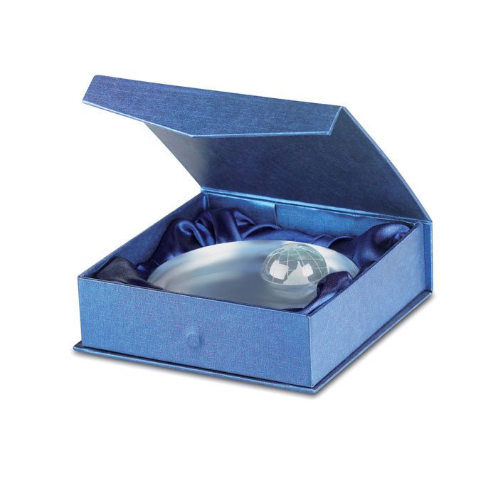 Branded Globe glass trophy