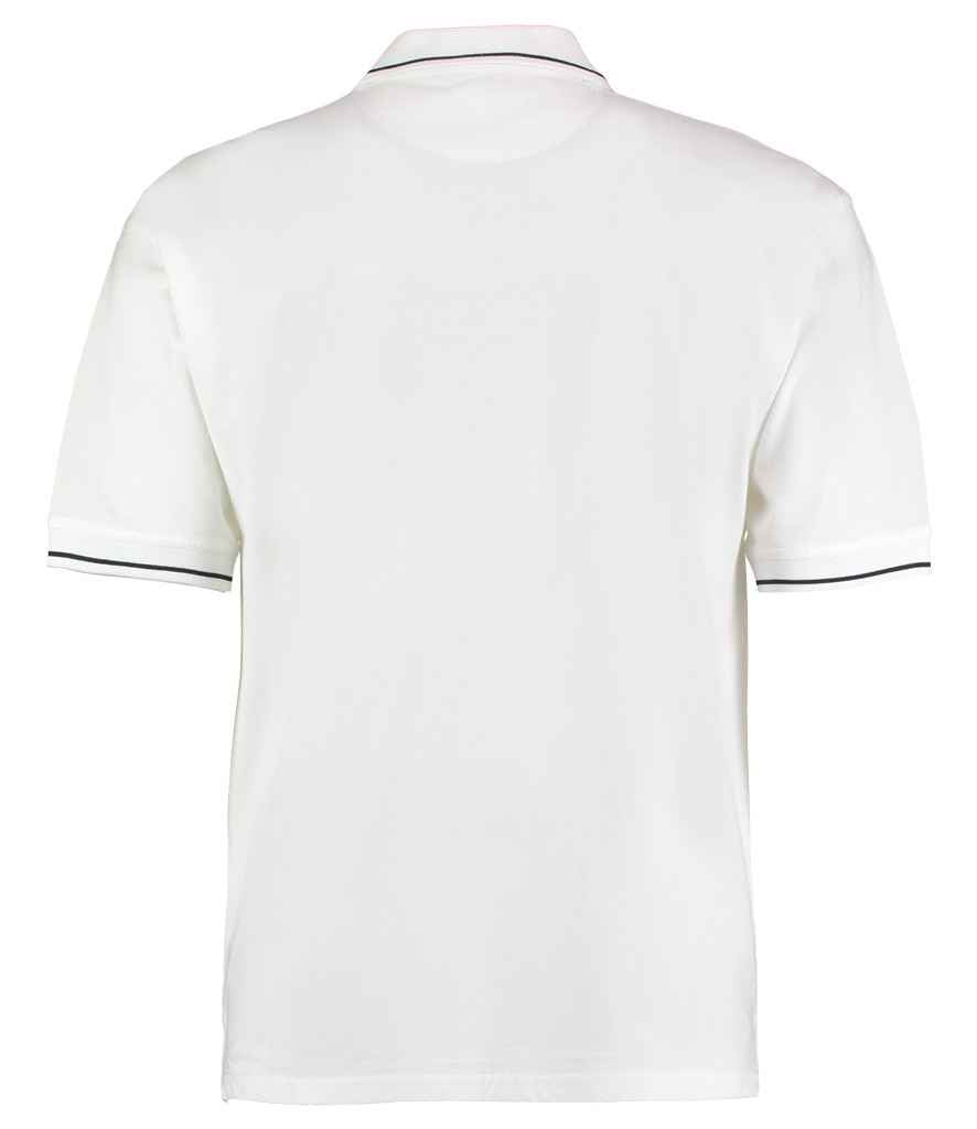 Kustom Kit St Mellion Tipped Cotton Piqué Polo Shirt White/Navy