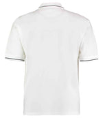 Kustom Kit St Mellion Tipped Cotton Piqué Polo Shirt White/Navy