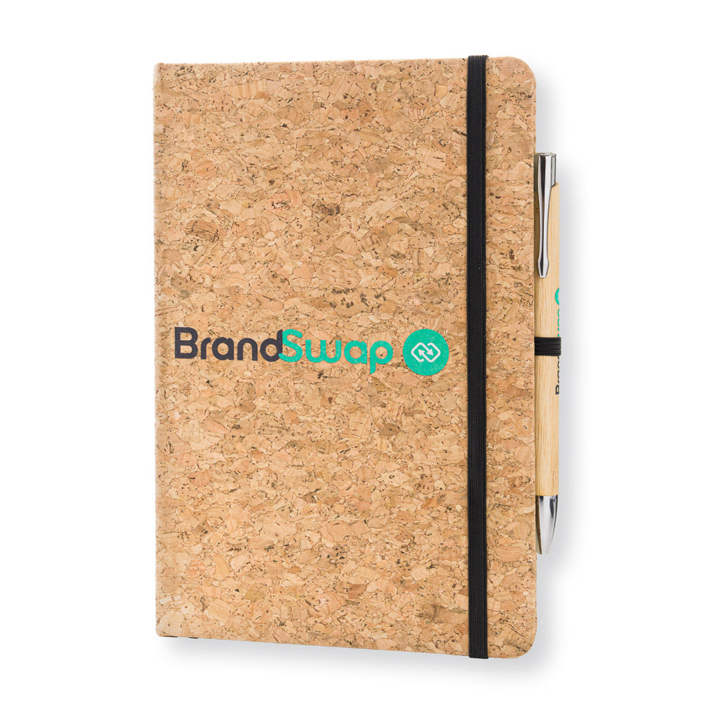 A5 Ceva Notebook & Wells Bamboo Pen Set
