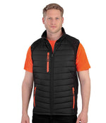 Result Genuine Recycled Compass Padded Gilet Black/Orange