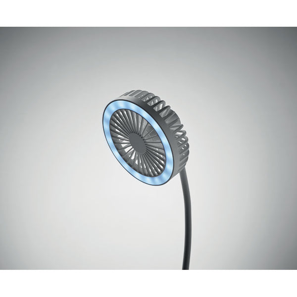Branded Desktop charger fan with light