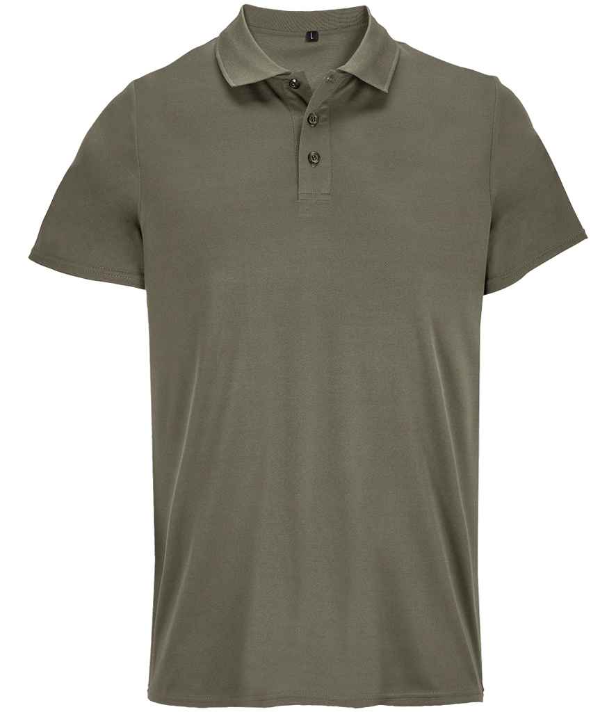 SOL'S Unisex Pitcher Recycled Polyester Piqué Polo Shirt Army