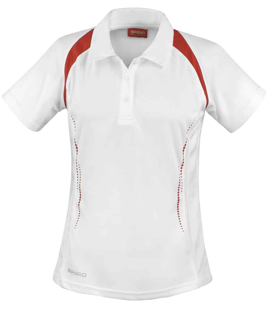Spiro Ladies Team Spirit Polo Shirt White/Red