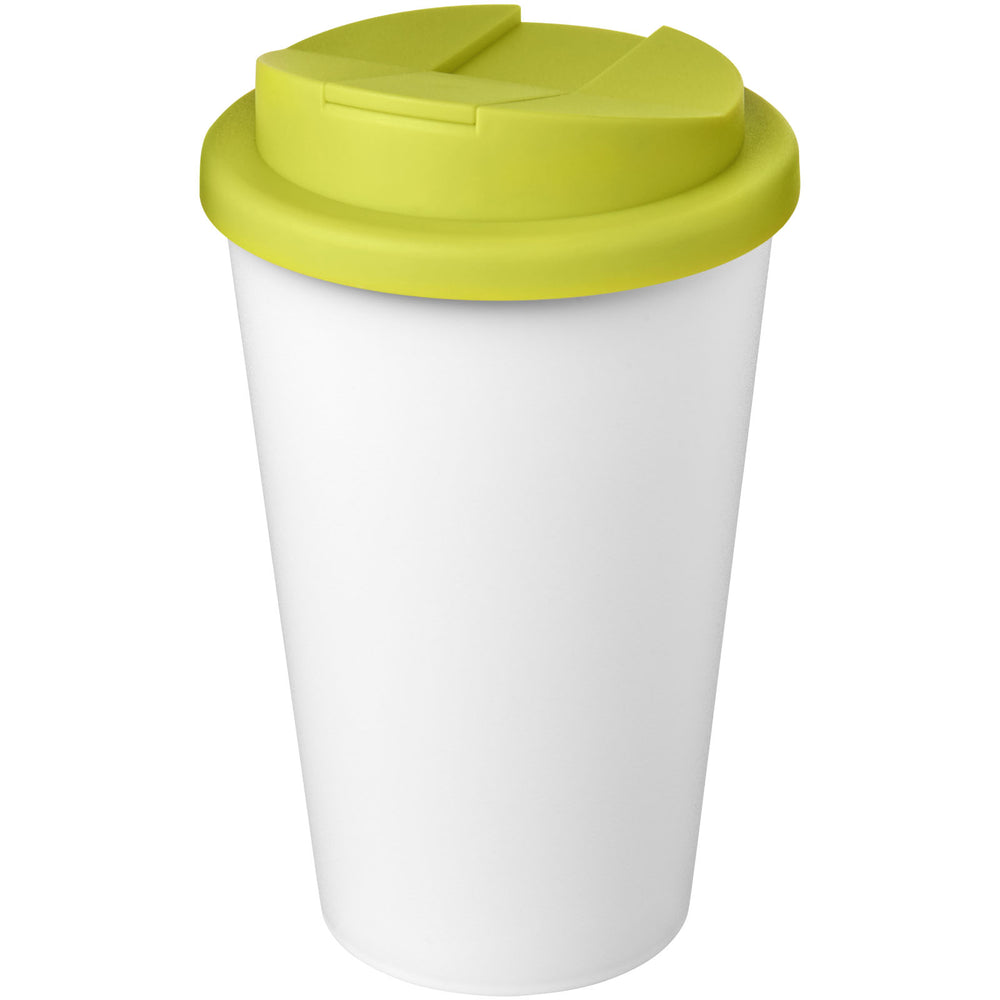 Branded Americano® Eco 350 ml recycled tumbler with spill-proof lid