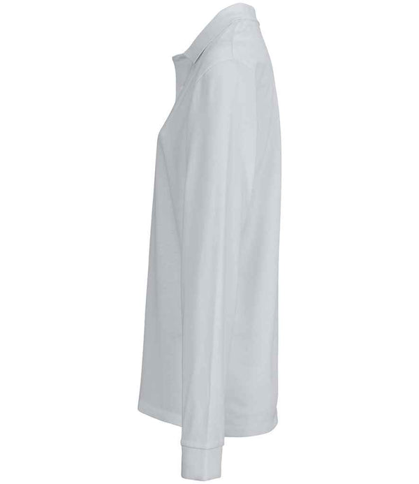 SOL'S Unisex Pacific Long Sleeve Piqué Polo Shirt Pure Grey