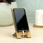 Straight Sided Bamboo Phone Stand