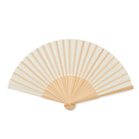 Manual hand fan with bamboo handle