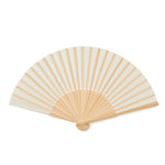 Branded Manual hand fan with bamboo handle