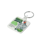 45mm Square Keyring