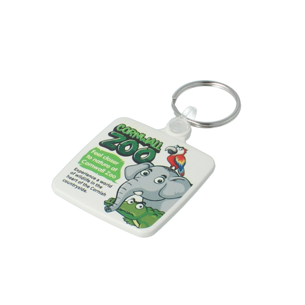 45mm Square Keyring