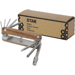 Branded Fixie 8-function wooden bicycle multi-tool