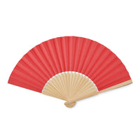 Manual hand fan with bamboo handle