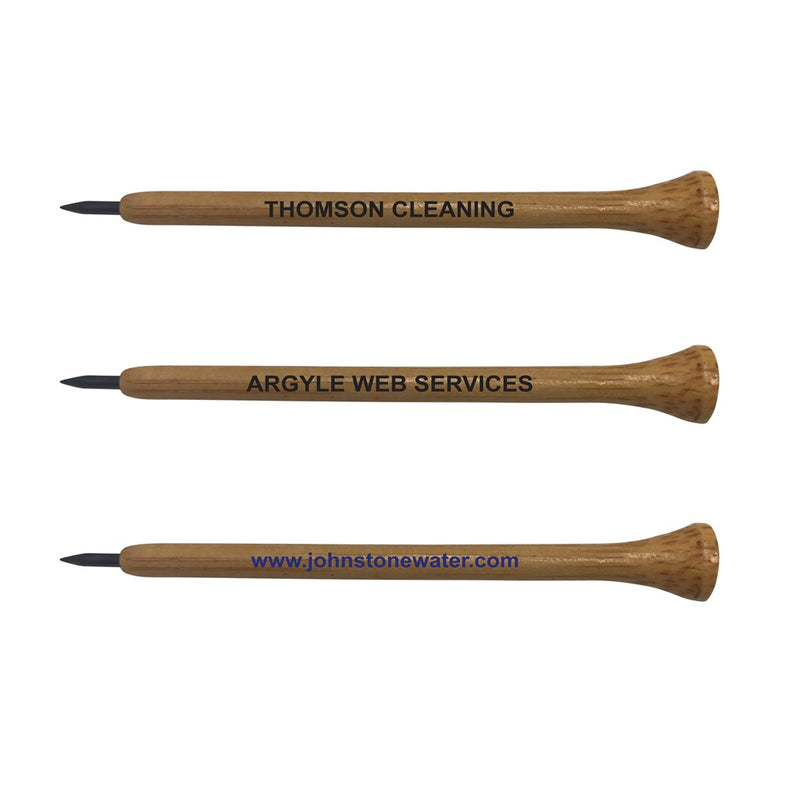 Golfer's Bamboo Golf Tee Pencil - 80mm x 7mm