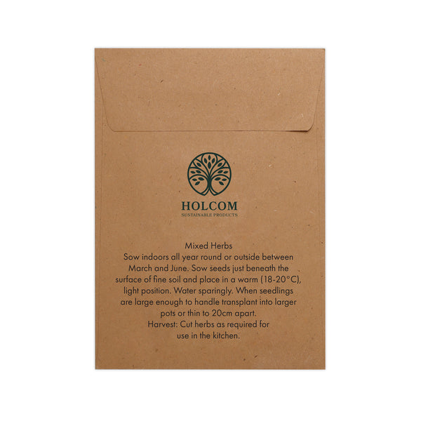 Seed Pack in Kraft Paper Envelope Herb Mix