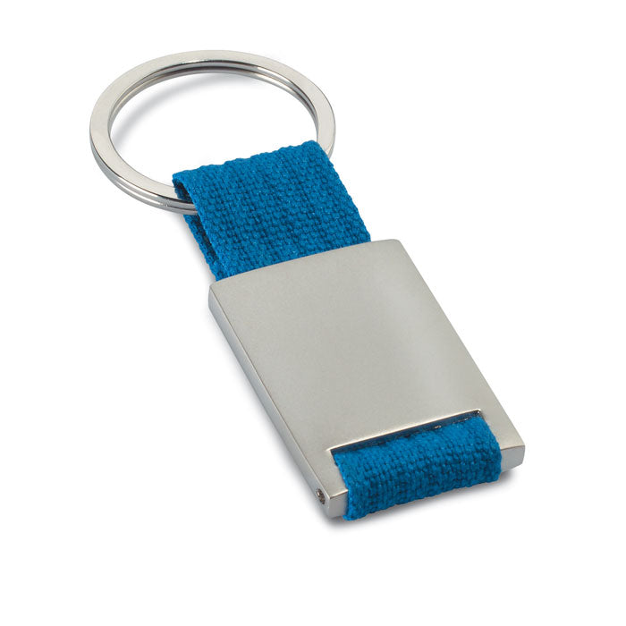 Branded Metal rectangular key ring